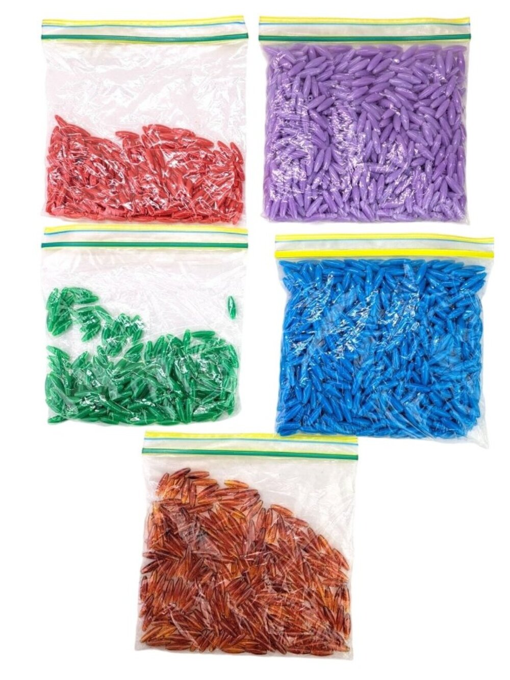 Vintage Rugby Acrylic Bead Jewelry Craft Blue Green Red Brown Bulk Lot 1lb+
